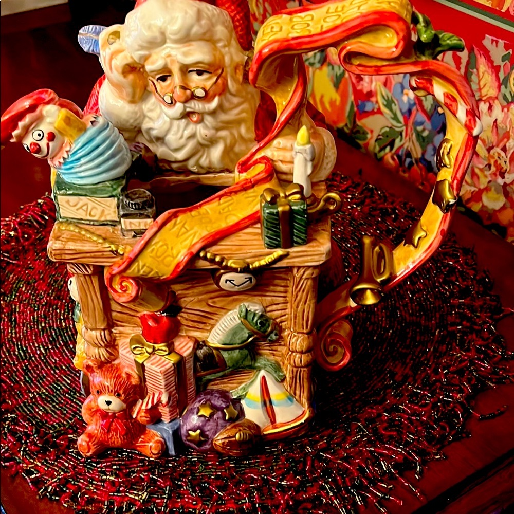 FITZ & FLOYD Festive Santa Claus Holiday SANTA PITCHER